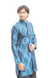 Blue Indian Wedding Indo-Western Sherwani for Men