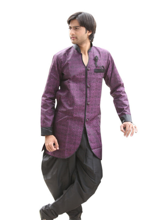 Lavender Indian Wedding Indo-Western Sherwani for Men