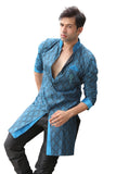 Blue Indian Wedding Indo-Western Sherwani for Men