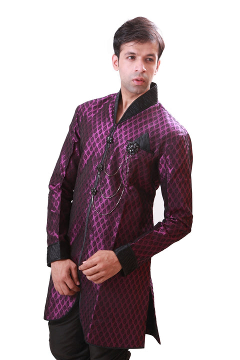 Lavender Indian Wedding Indo-Western Sherwani for Men