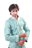 Sky Blue Indian Wedding Indo-Western Sherwani for Men