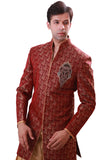 Maroon Indian Wedding Indo-Western Sherwani or Men