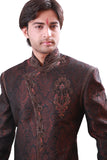 Dark Brown Indian Wedding Indo-Western Sherwani for Men