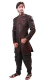 Dark Brown Indian Wedding Indo-Western Sherwani for Men