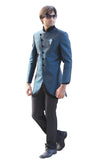 Evening Blue Indian Wedding Indo-Western Sherwani for Men