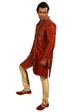 Stylish Highneck Indian Wedding  Rust Sherwani For Men BL2006SNT