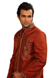 Stylish Highneck Indian Wedding  Rust Sherwani For Men BL2006SNT