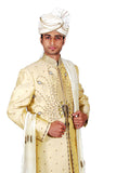 Traditional Indian Wedding Modern Cream Sherwani For Men