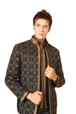 Heavy Black Traditional Indian Jodhpuri Suit Sherwani For Men