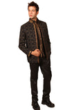 Heavy Black Traditional Indian Jodhpuri Suit Sherwani For Men