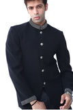 Stylish Royal Black Traditional Indian Jodhpuri Suit Sherwani For Men
