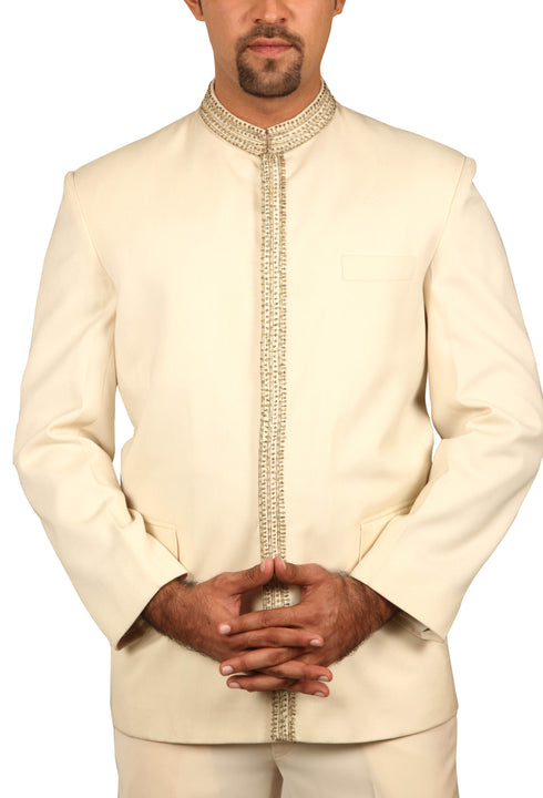 Elegant Cream Traditional Indian Jodhpuri Suit Sherwani For Men