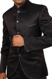 Apple Cut Navy Blue Traditional Indian Jodhpuri Suit Sherwani For Men