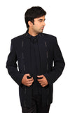 Graceful 3 Piece Blue Traditional Indian Jodhpuri Suit Sherwani For Men