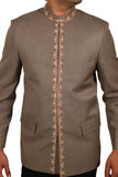 Classic Grey Traditional Indian Jodhpuri Suit Sherwani For Men