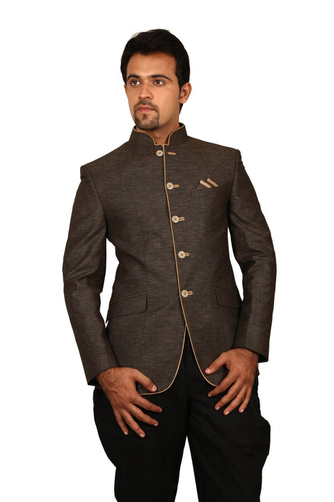 Impressive Coconut Husk Traditional Indian Jodhpuri Suit Sherwani For Men