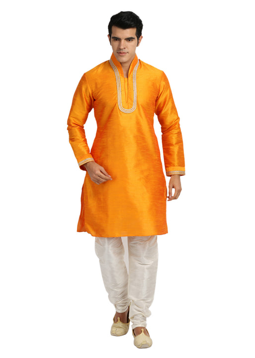 Trendy Highneck Mustard Kurta for Men