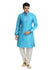 High Fashion Cool Blue Kurta Sherwani - Indian Ethnic Wear for Men