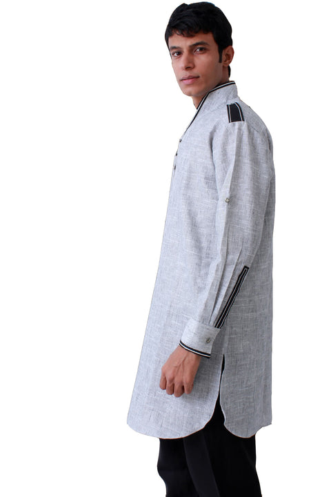 Elegant Linen Kurta Set Sherwani - Indian Ethnic Wear for Men