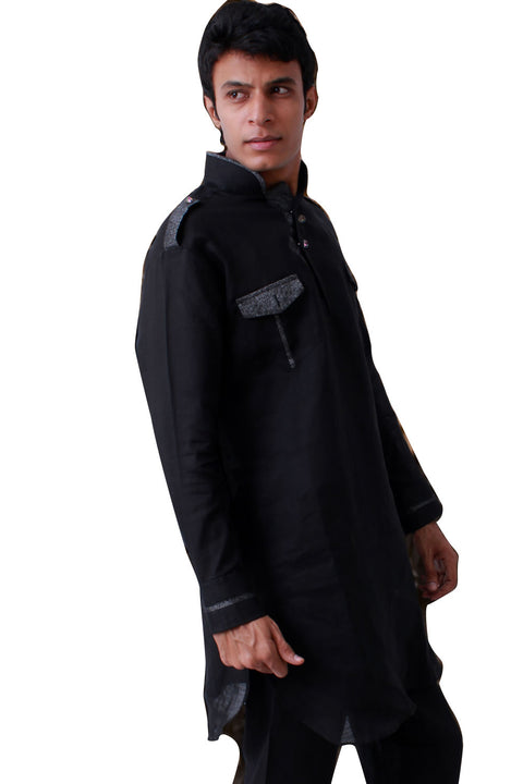 Beautiful Black Pathani Kurta Set for Men