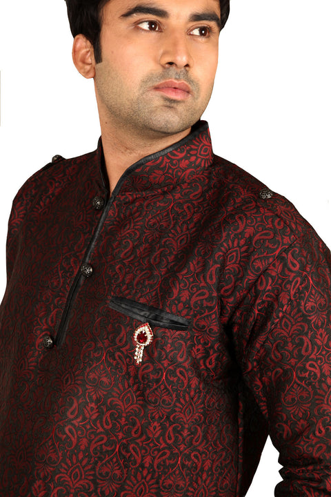 Stylish Maroon Silk Kurta for Men