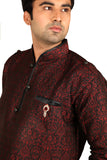 Stylish Maroon Silk Kurta Sherwani - Indian Ethnic Wear for Men