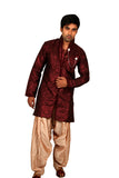Marvelous Maroon Sangeet Kurta Sherwani - Indian Ethnic Wear for Men