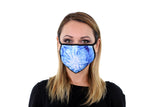 3 Pk Tie Dye Print Reusable Face Mask Unisex Breathable Washable 2 Layer Ice Silk and Cotton Fabric