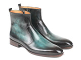Paul Parkman Turquoise Burnished Side Zipper Boots (ID#BT487TRQ) Size 12-12.5 D(M) US
