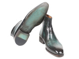 Paul Parkman Turquoise Burnished Side Zipper Boots (ID#BT487TRQ)