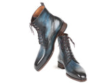 Paul Parkman Men's Blue & Brown Leather Boots (ID#BT548AW) Size 6 D(M) US