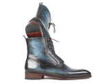 Paul Parkman Men's Blue & Brown Leather Boots (ID#BT548AW) Size 10.5-11 D(M) US
