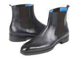 Paul Parkman Black & Gray Chelsea Boots (ID#BT661BLK) Size 10.5-11 D(M) US