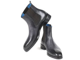 Paul Parkman Black & Gray Chelsea Boots (ID#BT661BLK) Size 12-12.5 D(M) US