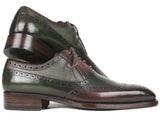 Paul Parkman Goodyear Welted Oxfords Brown & Green Shoes (ID#BW926GR) Size 9-9.5 D(M) US