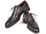 Paul Parkman Goodyear Welted Oxfords Brown & Green Shoes (ID#BW926GR)