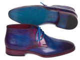 Paul Parkman Men's Chukka Boots Blue & Purple Shoes (ID#CK55U7) Size 11.5 D(M) US