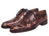 Paul Parkman Camouflage Hand-Painted Wholecut Oxfords Brown Shoes (ID#CM37BRW) Size 9.5-10 D(M) US