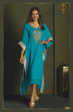 Radiant Turquoise Kaftan Style Long Kurti