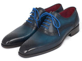 Paul Parkman Men's Blue & Navy Medallion Toe Oxfords Shoes (ID#FS88VA) Size 8-8.5 D(M) US