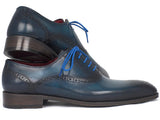 Paul Parkman Men's Blue & Navy Medallion Toe Oxfords Shoes (ID#FS88VA) Size 6.5-7 D(M) US