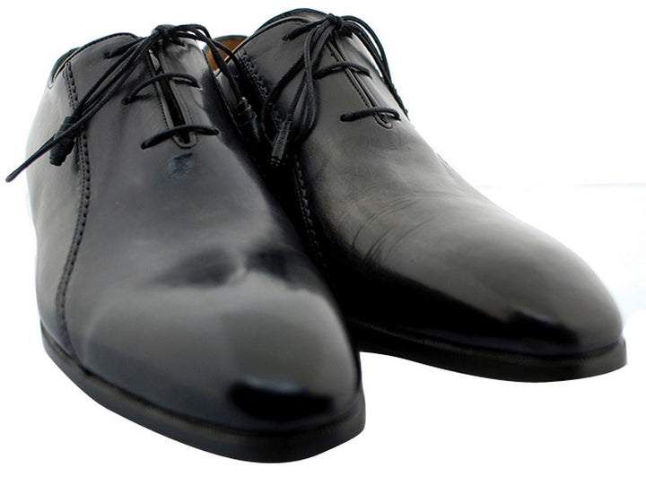 Oscar William Grey/Black Fulham Palace Men's Luxury Classic Leather Shoes-6.5