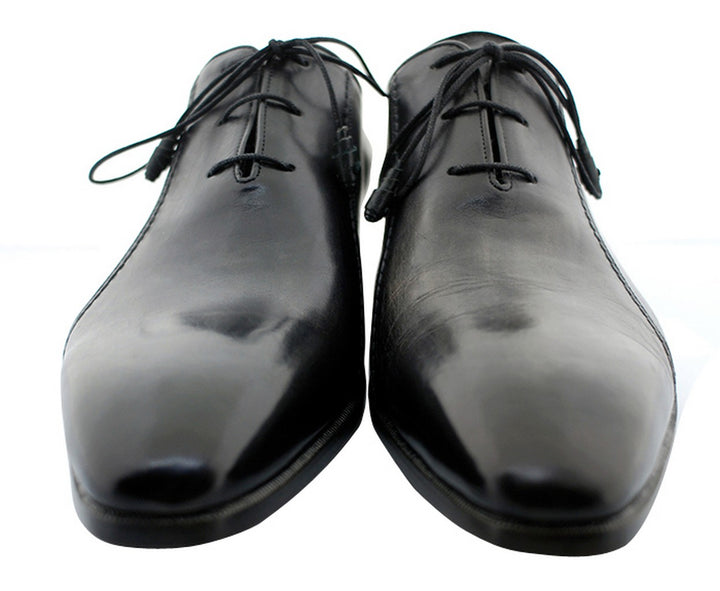 Oscar William Grey/Black Fulham Palace Men's Luxury Classic Leather Shoes-6.5