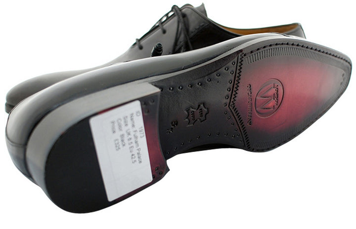 Oscar William Grey/Black Fulham Palace Men's Luxury Classic Leather Shoes-12
