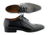 Oscar William Grey/Black Fulham Palace Men's Luxury Classic Leather Shoes-8.5
