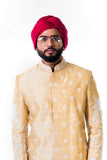 Off-White Thread Work Embroidery Sherwani Set