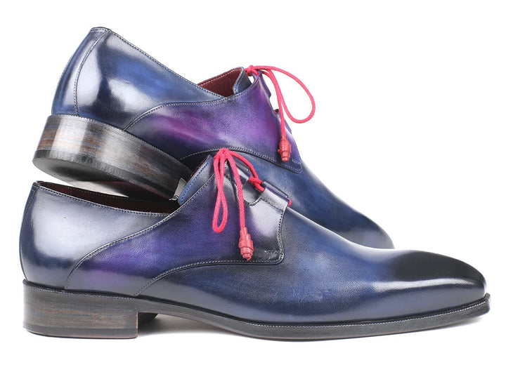 Paul Parkman Ghillie Lacing Blue Dress Shoes (ID#GT511BLU) Size 7.5 D(M) US