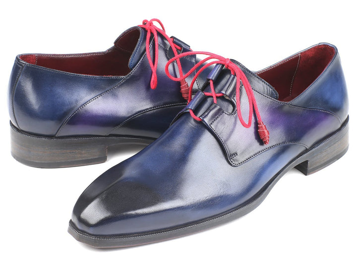 Paul Parkman Ghillie Lacing Blue Dress Shoes (ID#GT511BLU) Size 9-9.5 D(M) US