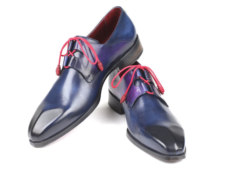 Paul Parkman Ghillie Lacing Blue Dress Shoes (ID#GT511BLU) Size 11.5 D(M) US