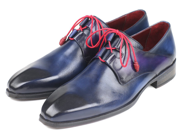 Paul Parkman Ghillie Lacing Blue Dress Shoes (ID#GT511BLU) Size 7.5 D(M) US